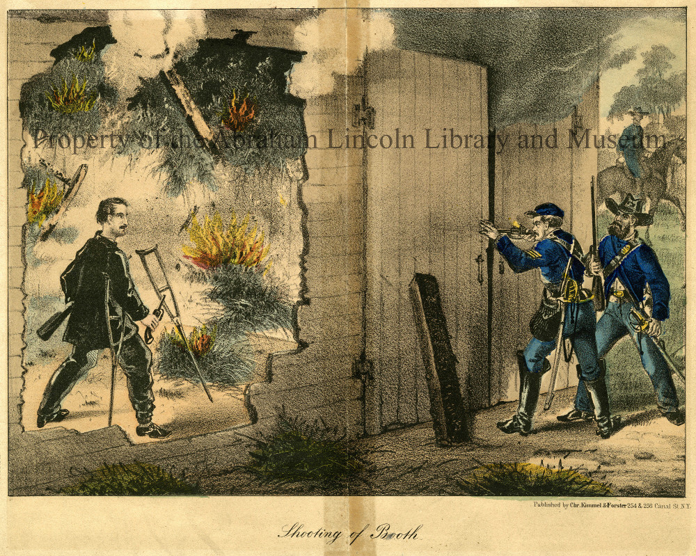 Shooting of booth remembering lincoln